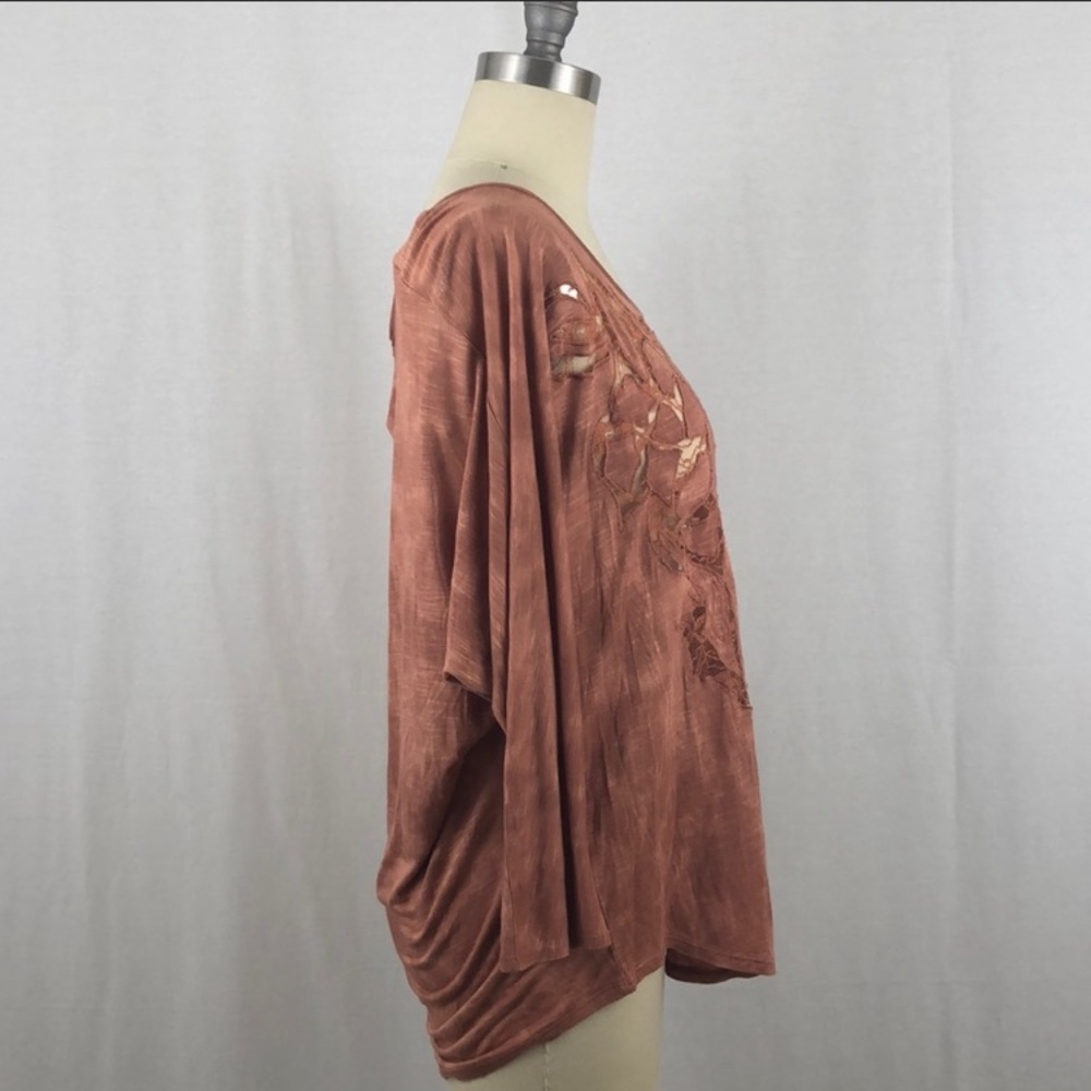 Free People 3/4” Sleeve Top with Cut Outs - Picture 6 of 7